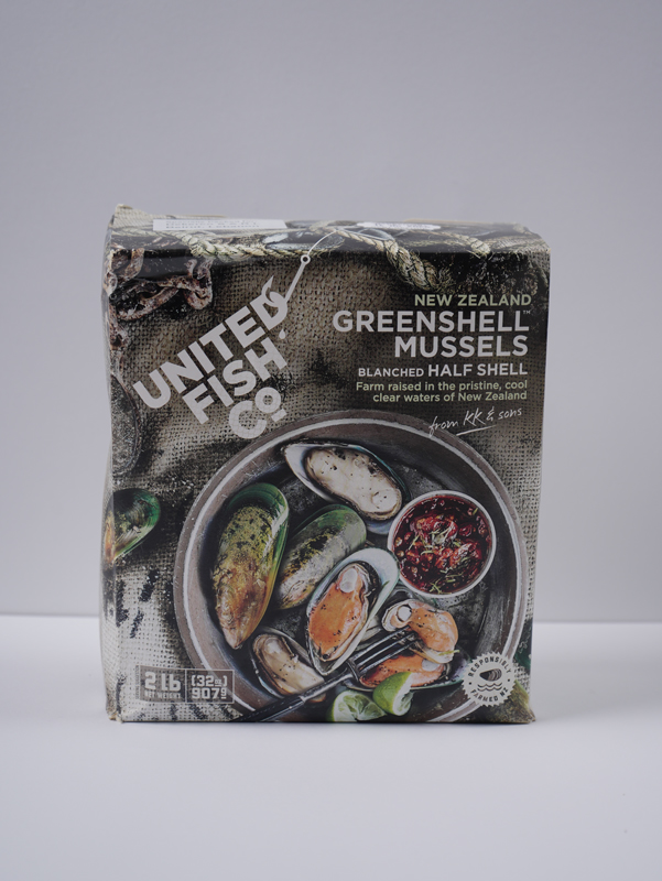 mussels half shel 1kg