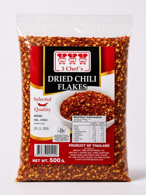 Dried chili flakes